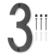 8 Inch House Numbers, House Address Numbers Sign Large Floating, Black, 3