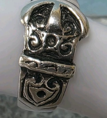 Silver Tested Buckle Ring.  #647