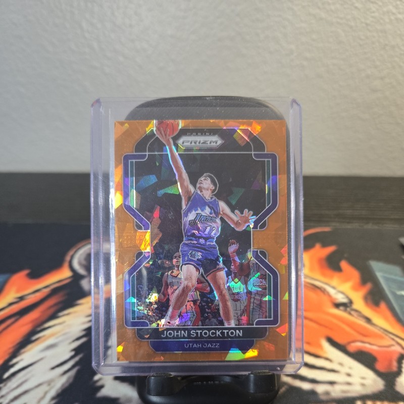 2021-22 Panini Prizm - John Stockton #267 Orange Ice Prizm
