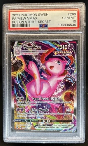 2021 Pokemon SWSH Fusion Strike Mew VMAX #269/264 PSA 10 GEM MINT