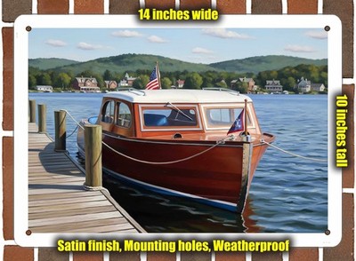 Metal Sign - 1942 22' Chris-Craft Utility Oil Painting - 14x10