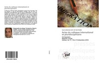 Actes Du Colloque International Et Pluridisciplinaire Sous La Direction De M. Al
