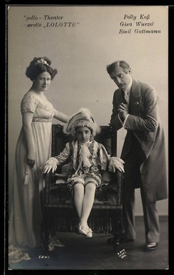 AK Szene aus der Operette Lolotte im Apollo-Theater mit Polly Koß, Gisa Wurzel  