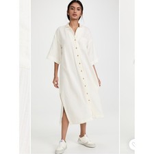 Madewell Double-Gauze Cover-Up Maxi Shirtdress Women's SZ Small in Lighthouse