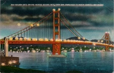 postcard Golden Gate Bridge