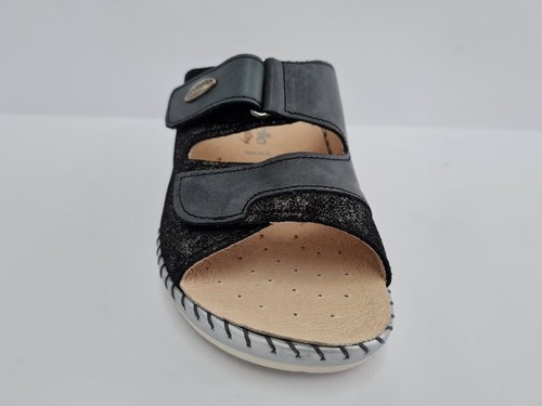 Riposella Ciabatta Donna Con Zeppa, Viviana C/Plantare Estraibile - Colore :Nero - Imagen 2 de 5