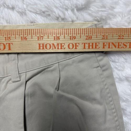 Pantalón Polo Ralph Lauren Hammond Para Hombre 42x34 Calce Clásico Beige Caqui Plisado Puños - Imagen 9 de 12