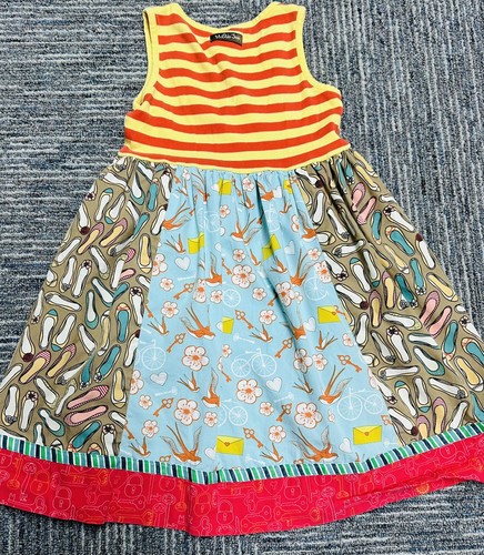 Matilda Jane Girl's Size 6 It's A Wonderful Parade Ode to Shoes Summer Sundress - Picture 2 of 9