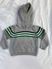 Janie and Jack boys 2T grey pullover hoodie sweater
