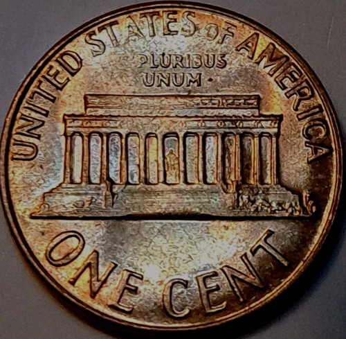 STRIKE THROUGH REVERSE MINT ERROR ~ 1973 D BU Lincoln Memorial Cent UNC RED RD - Picture 5 of 5