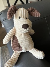 Jelly Cat Plush Cordy Roy Mutt Puppy Tan with Brown Medium 15 inch collectible.