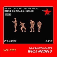 WULA MODEL 3500169 1/350 US Navy Crew Set C  12 Per Model  3D Printed Parts  48pcs  