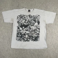 Vintage Marvel Shirt Mens XL Tan Mad Engine Civil War Y2K Graphic Distressed