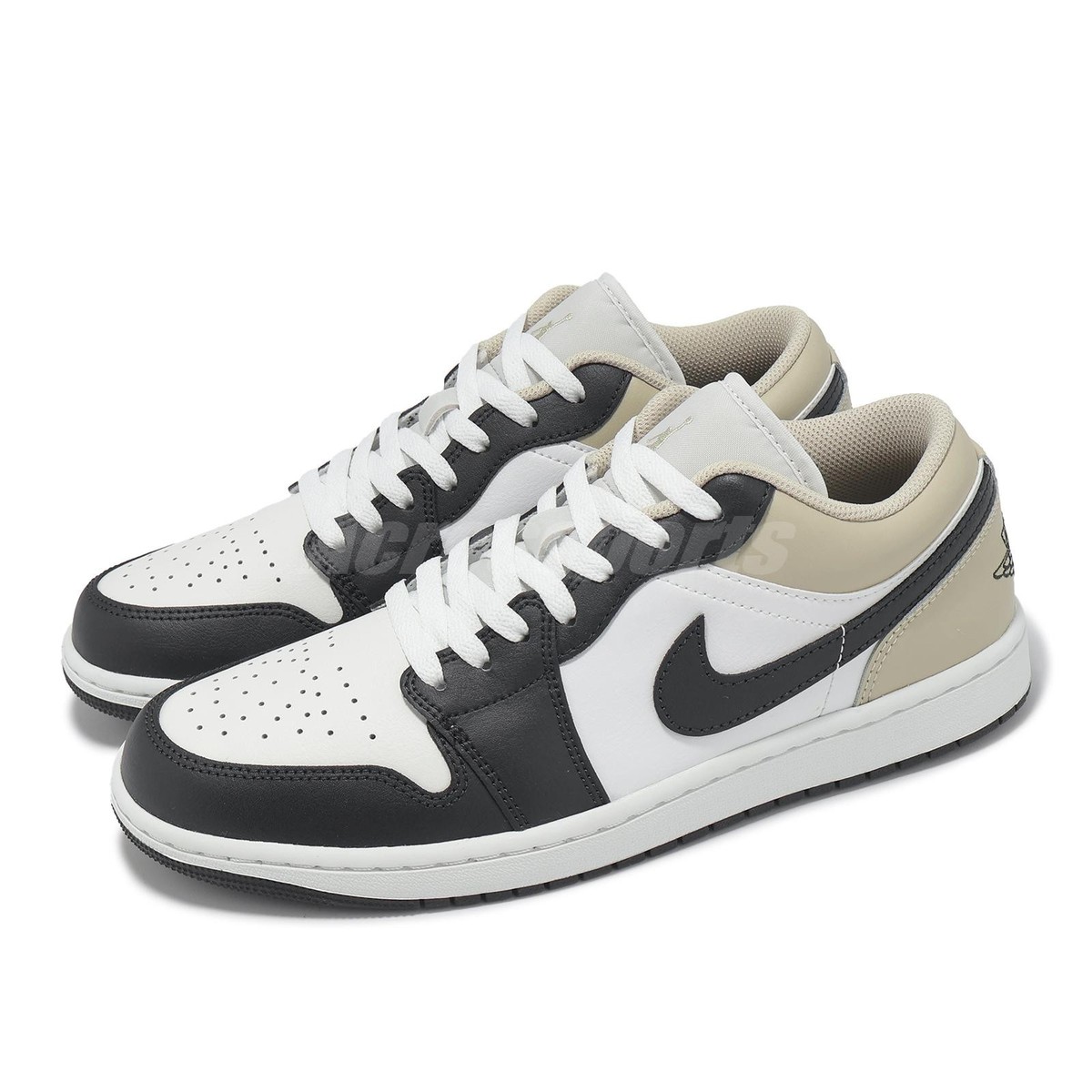 Nike Air Jordan 1 Low AJ1 Black Toe Rattan Men Casual Shoes