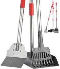 FUSBUNTY Pooper Scooper Long Handle Dog Pooper Scooper Heavy Duty Stainless S.