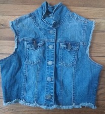 New Look - Youth Girls Medium Sized Sleeveless Denim Jean Vest. Cotton Blend