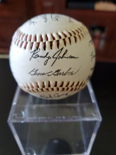 Atlanta Braves Facsimile Signed Baseball 1980's Roster In Case EUC - Picture 7 of 8