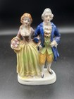 Colonial Couple Figurine Made in Occupied Japan Hand Painted 6" tall — photo 1