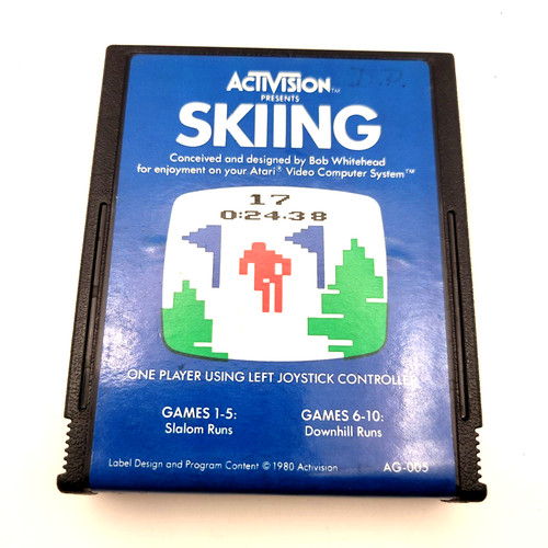 Atari 2600 Skiing 1980 Cartridge Only AG-005 Activision - TESTED!