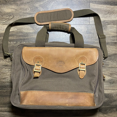 Cabela s Canvas Leather Weekender Duffel Bag Large Hunting Fishing Travel EUC