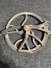 Antique Treadle Sewing Machine Flywheel Pulley & Cage Steampunk Industrial
