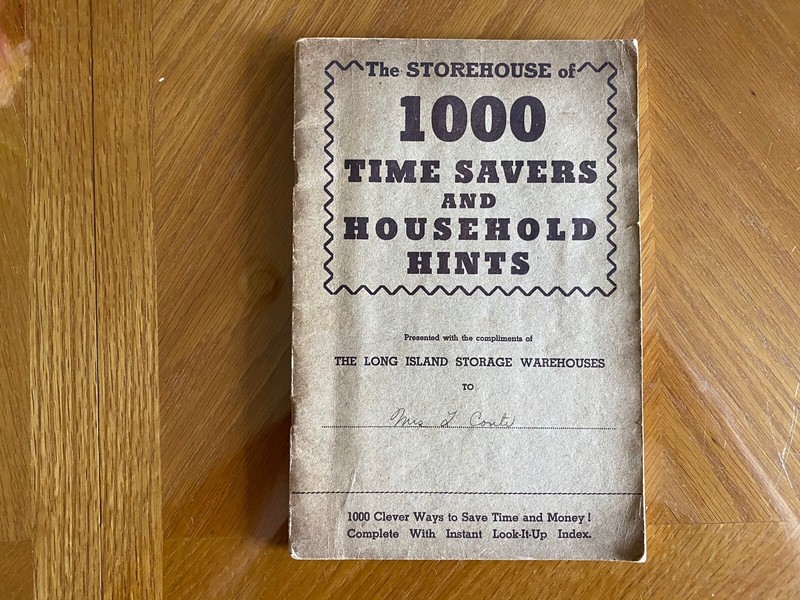 Vintage 1937 Long Island Storage Warehouse 1000 Household Hints Pamphlet