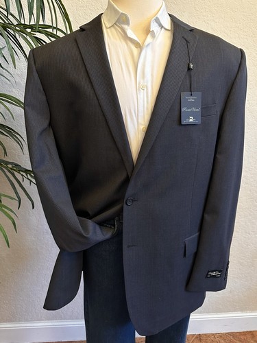 PRONTO UOMO MENS BLAZER SIZE 52XL BIG TALL SPORT COAT GRAY EXTRA LONG JACKET - Picture 8 of 13