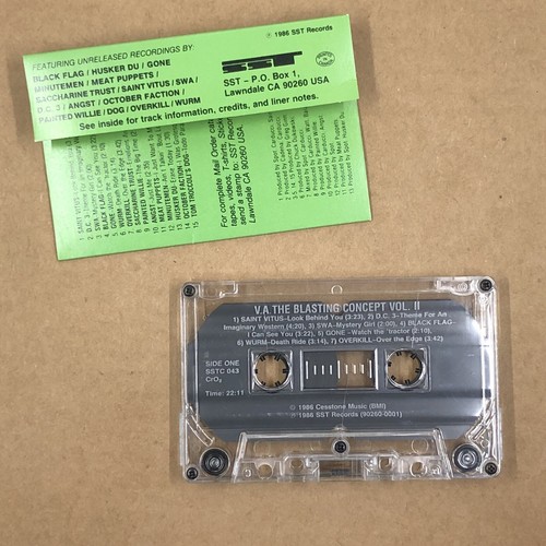 BLASTING CONCEPT Cassette Tape 80s Punk Hardcore BLACK FLAG HUSKER DU MINUTEMEN - Picture 2 of 7