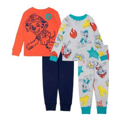 New Toddler Boy Paw Patrol 4-Piece Tops & Bottoms Pajama Set 2 3 4 5