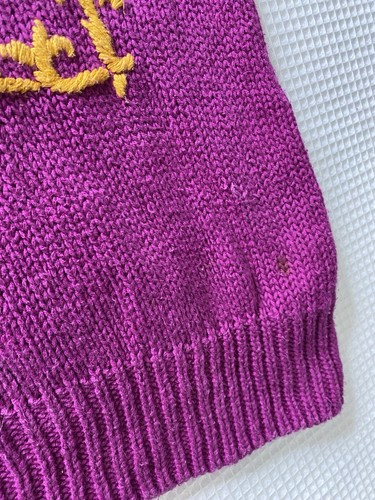 Vintage 80s American Weekend Pink Knit Cross Sweater Women’s Size L Ramie Blend - Picture 6 of 9