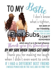 Sublimation Print To My Bestie Ready To Press Heat Transfer