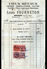 MOIRANS (38) FERRAILLEUR / METAUX GARAGE DEMOLITIONS "Louis FOURNETON" en 1949