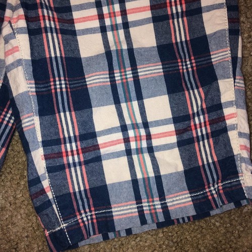 Plaid Boys Shorts By The Childrens Place Size 12 Cotton Blend Blue & White - Picture 3 of 5