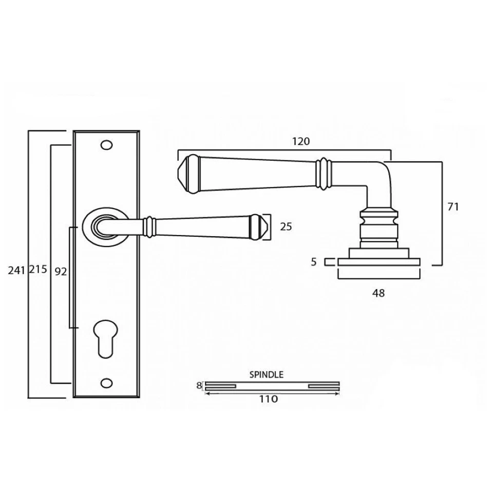 From The Anvil Regency Espagnolette Door Handle Lever Lockset - Image 2 of 2