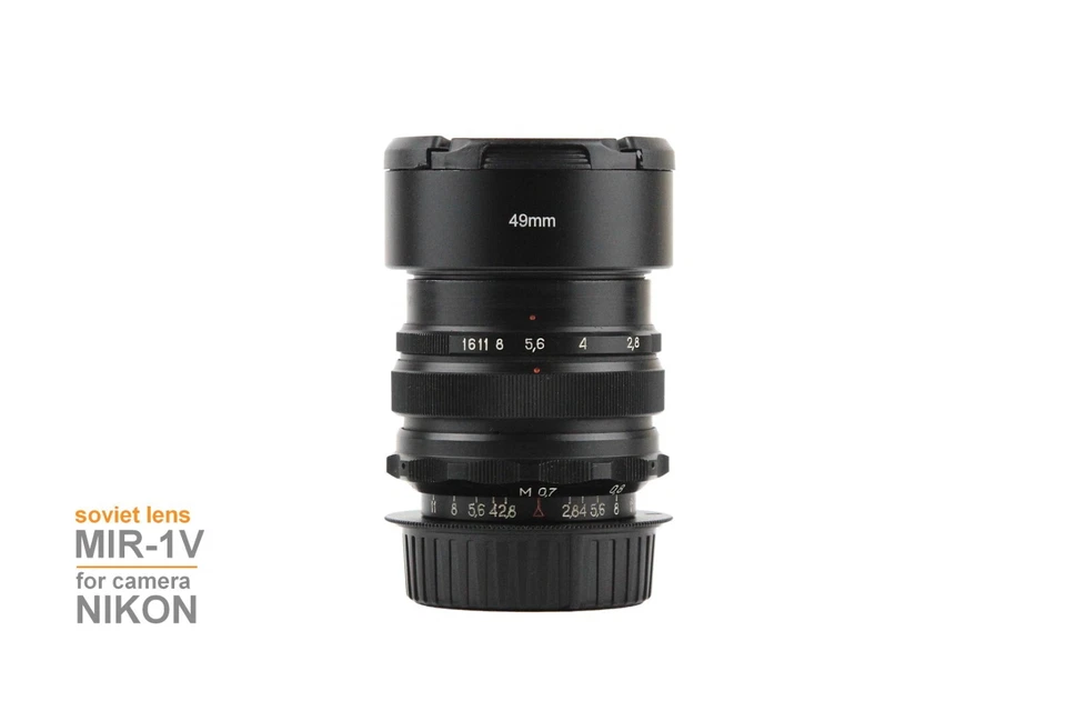 MIR - 1V Soviet lens  (2,8/37) Copy Flektogon Mount M42- NIKON F - Image 2 of 4