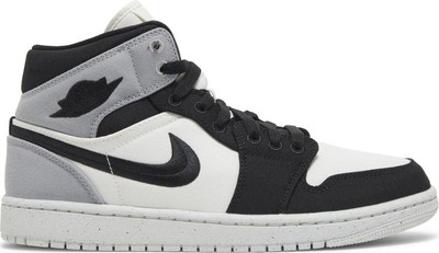 Air Jordan Womens Air Jordan 1 Mid SE 'Light Steel Grey Canvas' DV0427-100