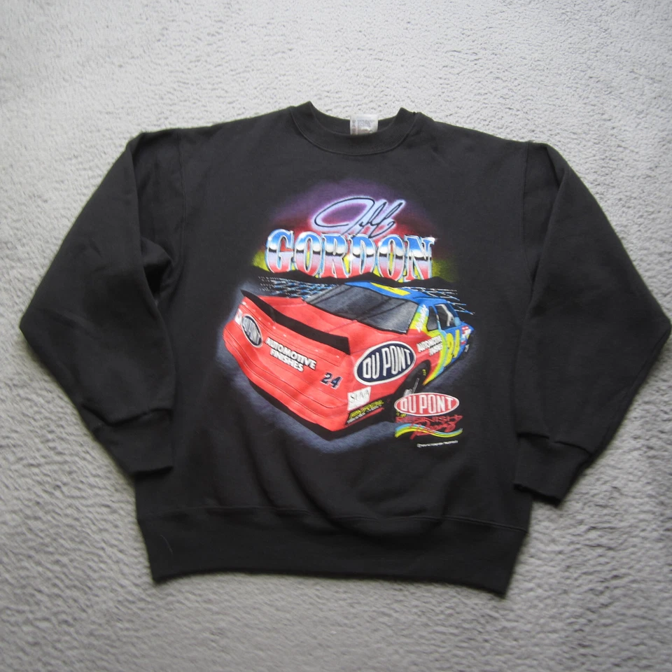 Suéter De Colección Jeff Gordon Para Hombres M Negro Sudadera Cuello Redondo Nascar Racing Foto 2 de 4