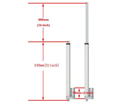 2pcs Linearantrieb 12V 240V 3000N Hub Linearmotor Linear Actuator Synchronregler - Bild 53 von 69