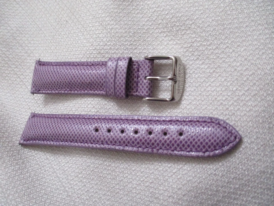 Chase Durer GENUINA correa de reloj de piel de serpiente correa de reloj exótica 18 mm lavanda Foto 2 de 3