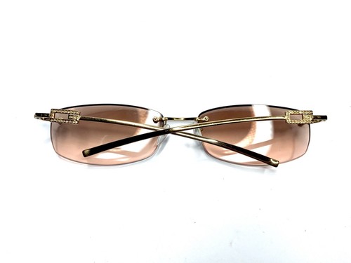 VTG Gucci Tom Ford Gold Rectangular Rimless Glasses Italy GG1784 60 17 125 - Picture 5 of 9