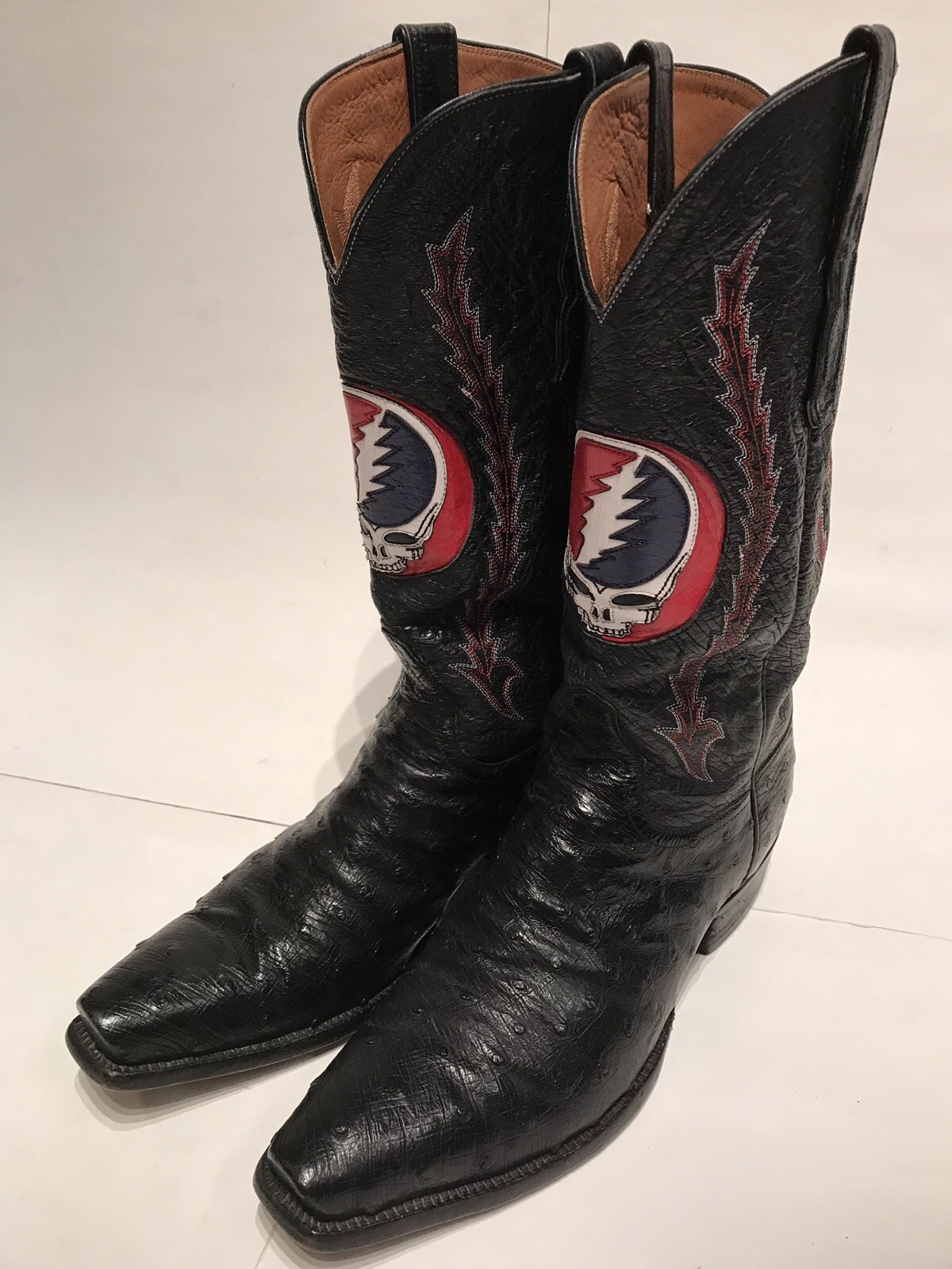 RODNEY AMMONS firmado completo Pluma Avestruz Personalizado botas De Vaquero GRATEFUL DEAD 10.5 RODNEY AMMONS firmado completo Pluma Avestruz Personalizado botas De Vaquero GRATEFUL DEAD 10.5