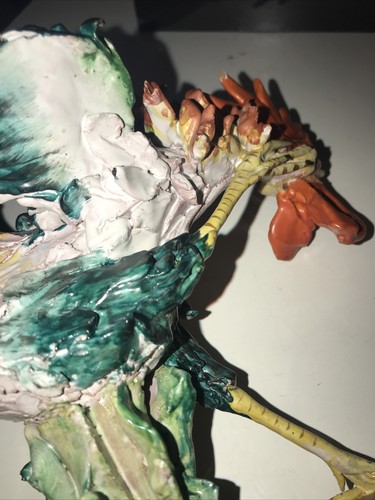 Vintage ROOSTER Figurine Made In Italy CARBET Signed 963/1 Gorgeous Color/Detail - Picture 9 of 12