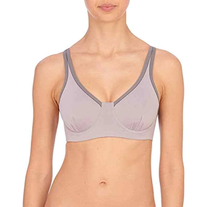 Natori Performance Racerback Sports Bra Adjustable Straps Silver/Gray  Womens 38C