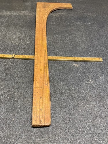 Antique Standard Wooden Taylor’s Dressmaker’s Square 22” X 6” - Picture 8 of 9