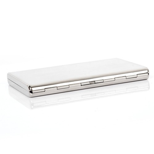 Stainless Metal Steel Ultra-thin Cigarette Case for 100's CigarettesHolder Box - Picture 8 of 10