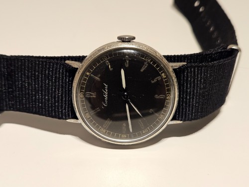 VINTAGE VERY RARE WW2 MILITARY BIG 35mm MEN'S SWISS WATCH "CORTEBERT" CAL.671S - Picture 7 of 12