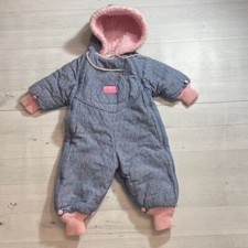 Vintage OshKosh B'Gosh tulip hearts baby bunting snowsuit 12 months