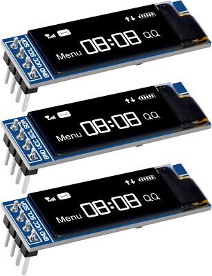 APKLVSR 3PCS 0.91'' I2C Display Modul,IIC I2C Display OLED Anzeigemodul 128x32