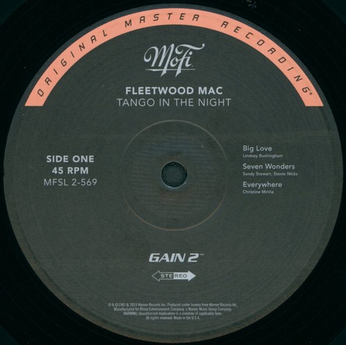 MOFI 2-569 FLEETWOOD MAC TANGO IN THE NIGHT 2LP 45rpm 2025 - Picture 4 of 8