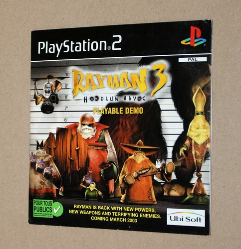 Playstation 2 PS2 promo Demo CD Pal Version Rayman 3: Hoodlum Havoc